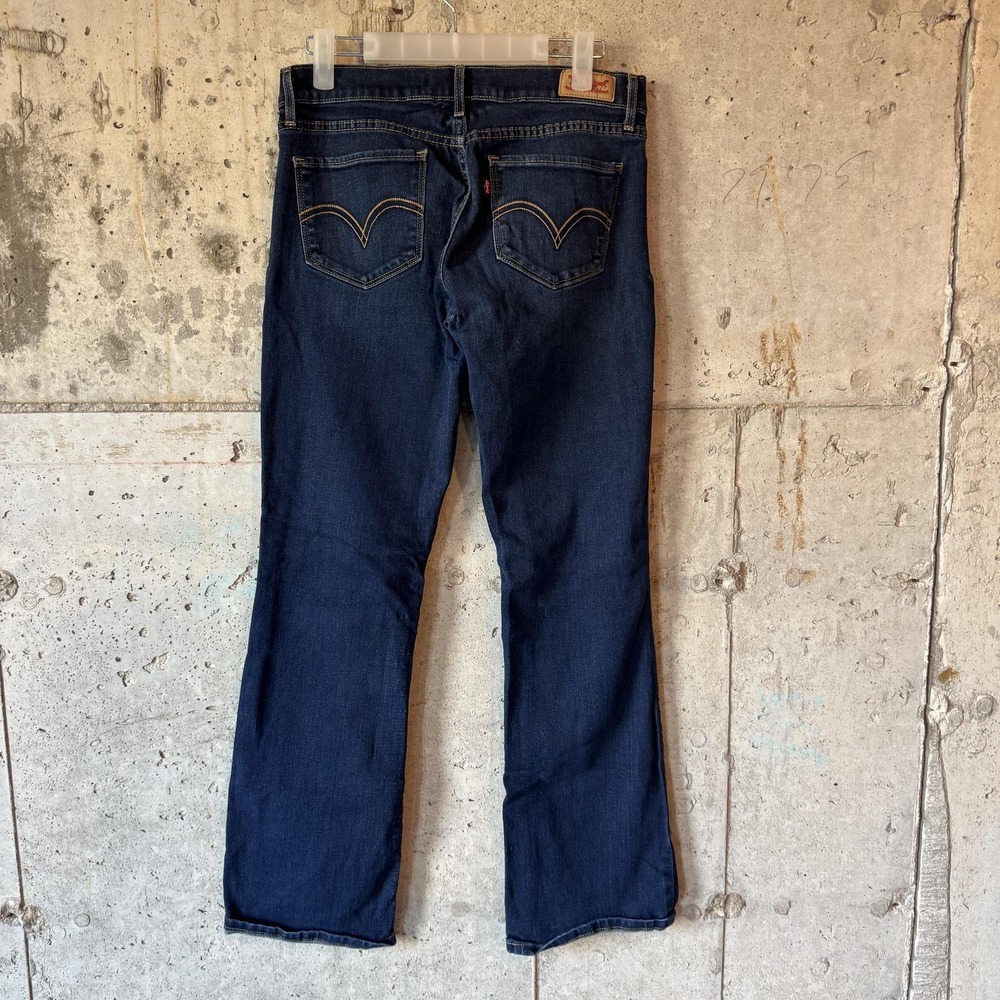Levi's 524 Bootcut Jeans Juniors 7 28x32 Blue Dark Wash Slim Denim Pants - Picture 3 of 7